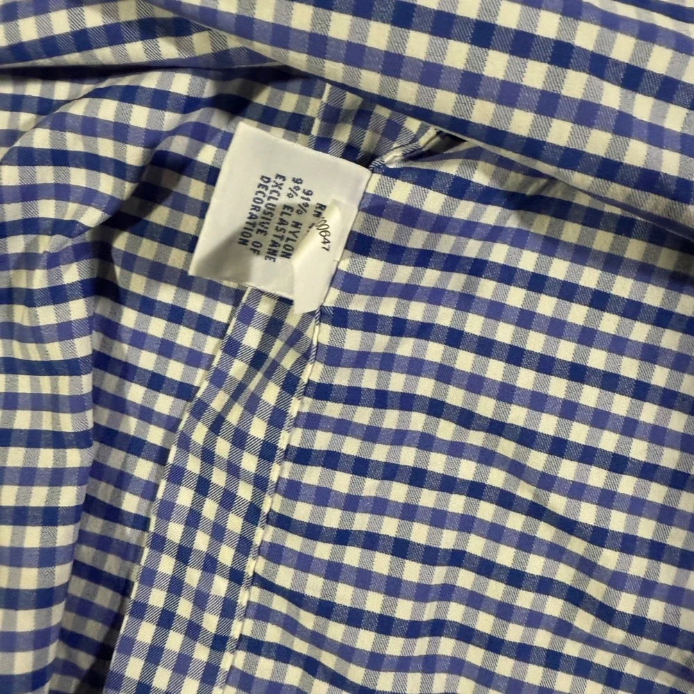 Polo Ralph Lauren Performance Button Down Shirt Blue White Gingham Men's Size XL